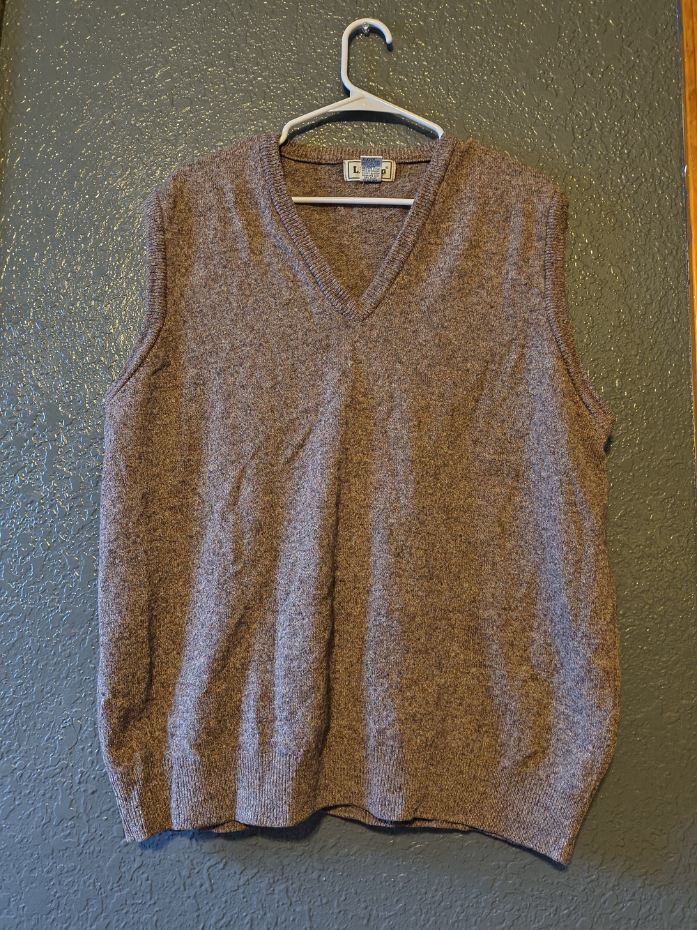 L.L. Bean Brown V-Neck Sweater Vest